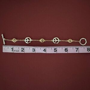 PEACE sign toggle bracelet